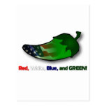 Red, White, Blue and Green Post Card