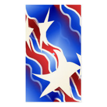 Red White & Blue Business Card