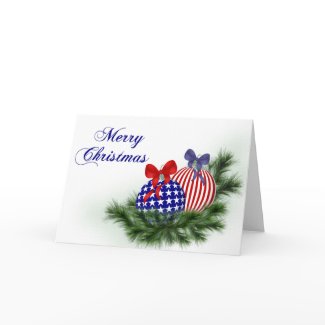 Red, White & Blue Christmas Cards