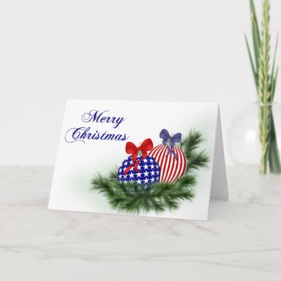 Red, White & Blue Christmas Cards