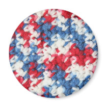 Red White Blue Crochet Fridge Magnet