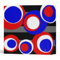 red white blue dots Black Stripes