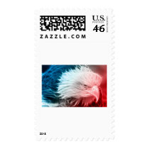 Red White & Blue Eagle Postage Stamp