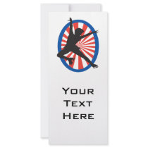 red white blue figure skater silhouette rack card