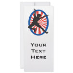 red white blue figure skater silhouette rack card