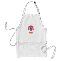 Red White Blue Flower aprons