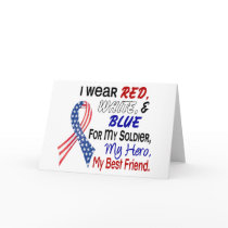 Red White Blue For My Best Friend Card