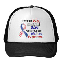 Red White Blue For My Best Friend Hats