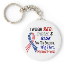 Red White Blue For My Best Friend Key Chain