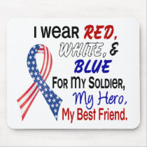 Red White Blue For My Best Friend Mouse Mat