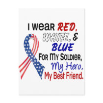 Red White Blue For My Best Friend Postcards