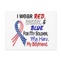 Red White Blue For My Boyfriend postcards