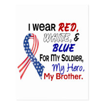 Red White Blue For My Brother Postcards
