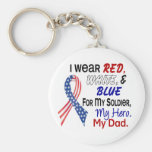 Red White Blue For My Dad Key Chains