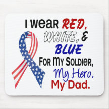 Red White Blue For My Dad Mouse Mat