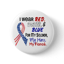 Red White Blue For My Fiance buttons