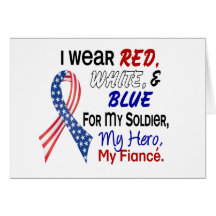 Red White Blue For My Fiance Card