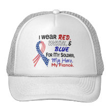 Red White Blue For My Fiance Hats