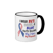 Red White Blue For My Fiance Mugs