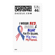 Red White Blue For My Fiance Postage Stamp