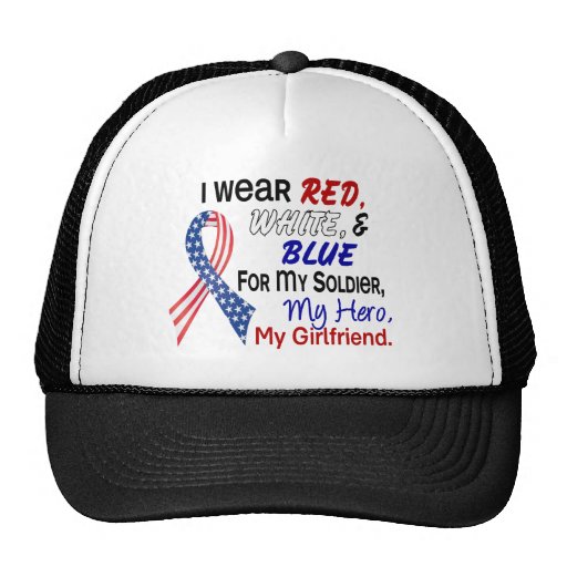 Red White Blue For My Girlfriend Trucker Hats