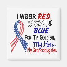 Red White Blue For My Granddaughter Magnets