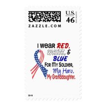 Red White Blue For My Granddaughter Postage Stamp