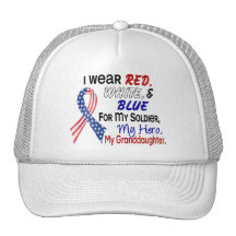 Red White Blue For My Granddaughter Trucker Hat
