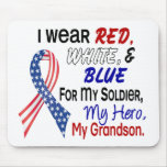 Red White Blue For My Grandson Mouse Pads