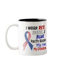 Red White Blue For My Grandson Mugs