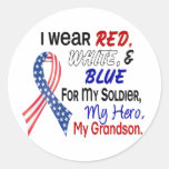 Red White Blue For My Grandson Stickers