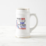 Red White Blue For My Husband Coffee Mugs