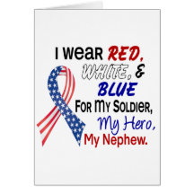 Red White Blue For My Nephew Cards
