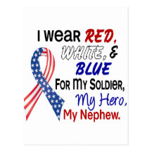 Red White Blue For My Nephew Post Card