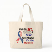 Red White Blue For My Niece Canvas Bag