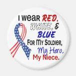 Red White Blue For My Niece Fridge Magnets
