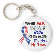 Red White Blue For My Niece Key Chain