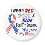 Red White Blue For My Niece Fridge Magnets