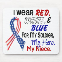 Red White Blue For My Niece Mouse Pads