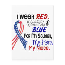 Red White Blue For My Niece Postcards