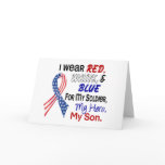 Red White Blue For My Son Greeting Card