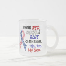 Red White Blue For My Son Coffee Mugs