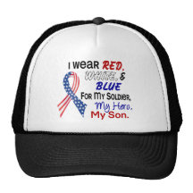 Red White Blue For My Son Hats