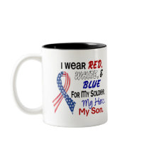 Red White Blue For My Son Mugs