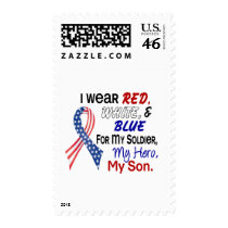 Red White Blue For My Son Stamp