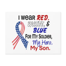Red White Blue For My Son Post Card