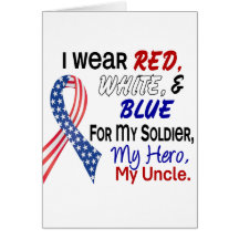 Red White Blue For My Uncle Card