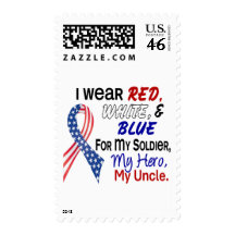 Red White Blue For My Uncle Postage Stamp