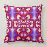 Red White Blue Fractal American MoJo Pillow