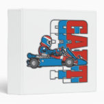 Red, White Blue Go Cart Binders